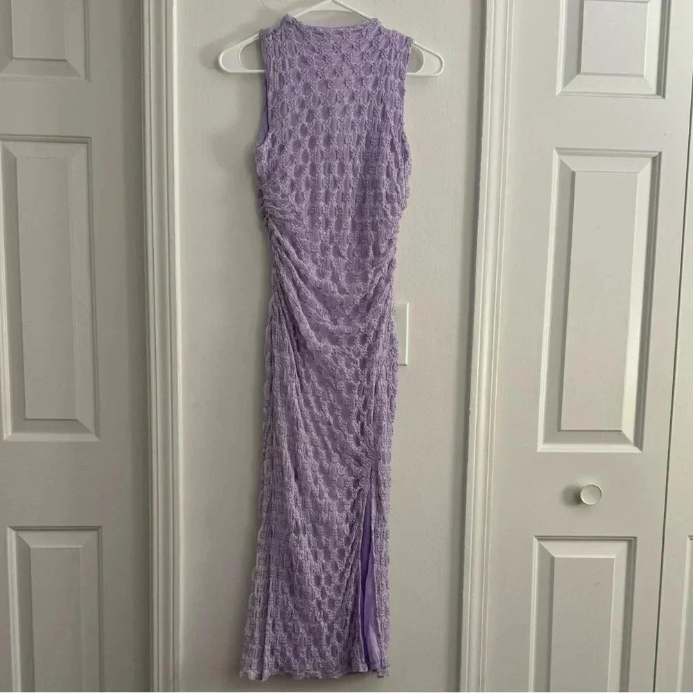 Lavender Lace Midi Dress